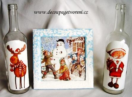 Advent, vánoce, zima - lahve
