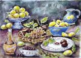 Mísy a koše ovoce, 50x70 cm