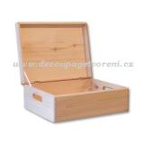 Dřevěný box LOTA 40x30x15 cm, s víkem