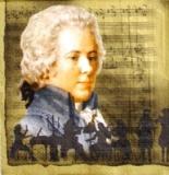 Mozart - zlatý podklad