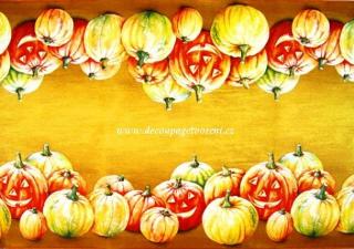 Dýně Hallowen, běhoun 50 x 33 cm