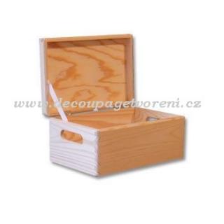 Dřevěný box LOTA 30x20x15 cm, s víkem