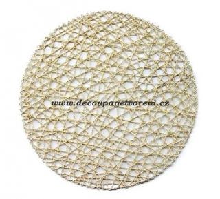 Prostírání kulaté pr. 37 cm, palmový provázek