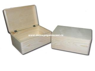 Dřevěný box KARA 30x20x15 cm, s víkem bez otvorů 