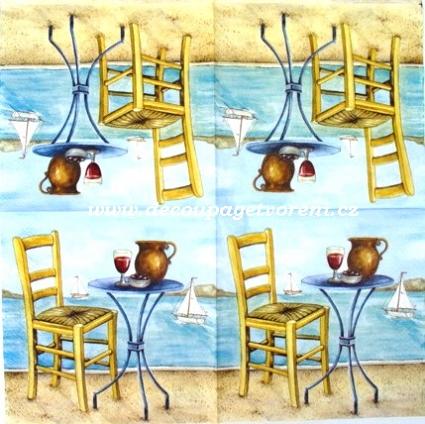 Židle a stolek s džbánem, 20 ks/bal.