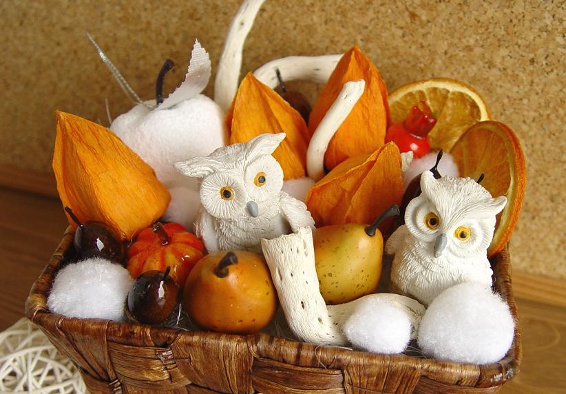 Koule sněhová bílá 2,5 cm, 5 ks