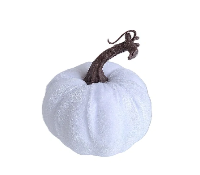 Dýně 12 cm samet, bílá