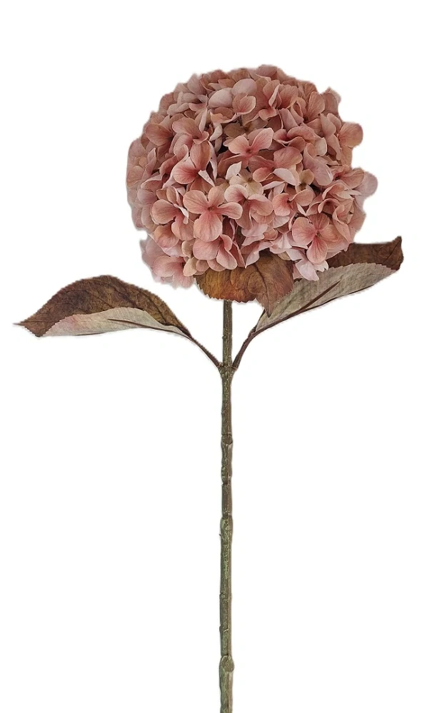 Hortenzie 65 cm, květ pudr růžová