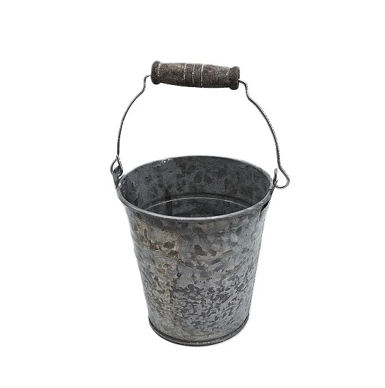 Vědro plech 10 cm, šedá