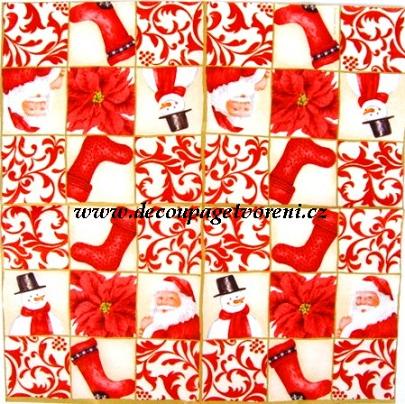 Červené motivy vánoc