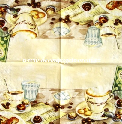 Šálky kávy, 25x25 cm