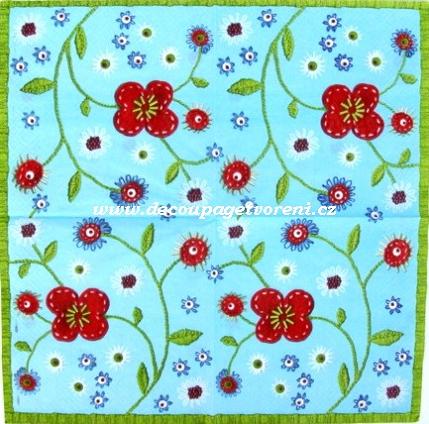 Vyšívané květy 4.