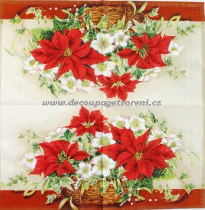 Vánoční hvězda koš