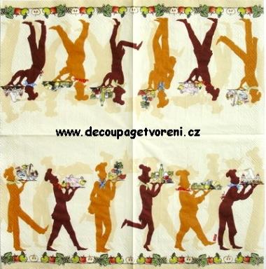 Servírování, béžový podklad