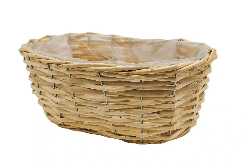 Truhlík 28 cm ovál bambus, bělený