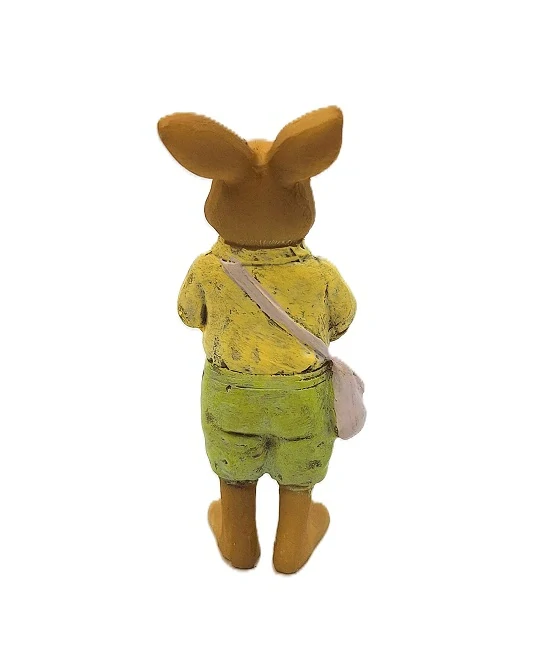 Zajíc 11 cm, žlutá/zelená