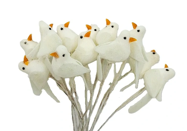 Holubice bílá 3 cm, svazek 12 ks