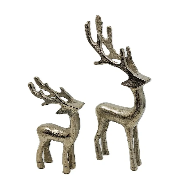 Jelen 15 cm stříbrná (kov)