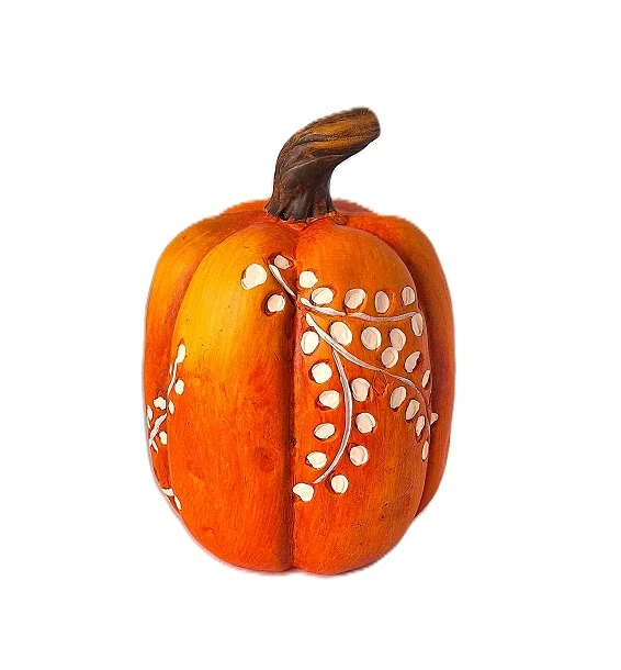 Dýně 12x16 cm, oranžová zdobená