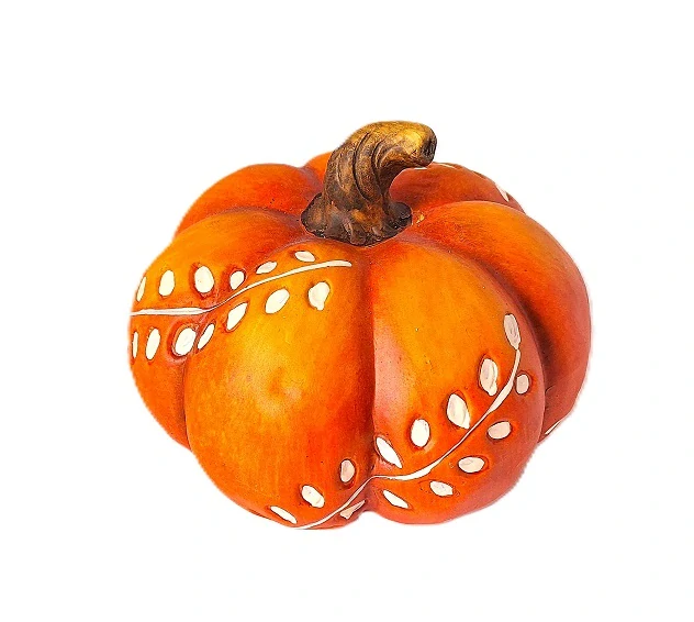 Dýně 18 cm oranžová, zdobená