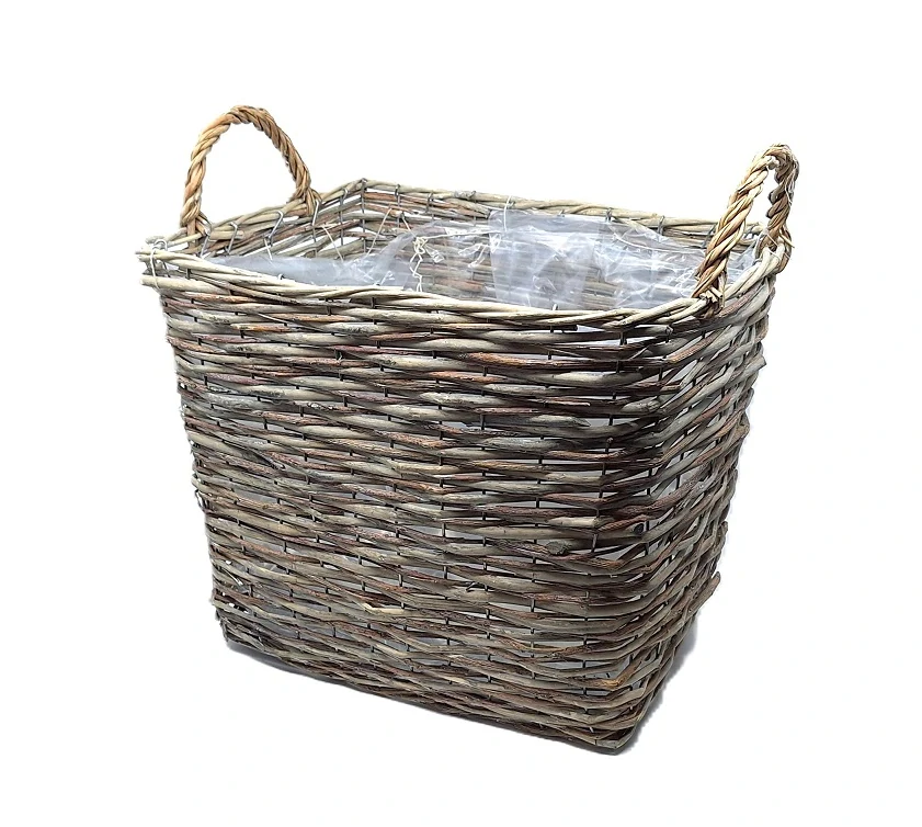 Truhlík/koš 40x30x32 cm s uchy, proutěný