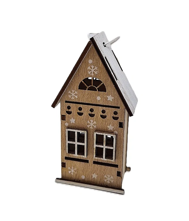 Domky 10 cm přírodní/bílá, 2 ks