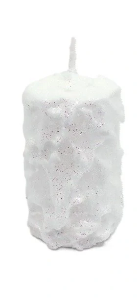 Svíčka 45x60 mm 4 ks, sníh