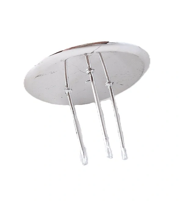 Bodec Ø 7,5 cm s okrajem stříbrná/lesklá X3, 4 ks