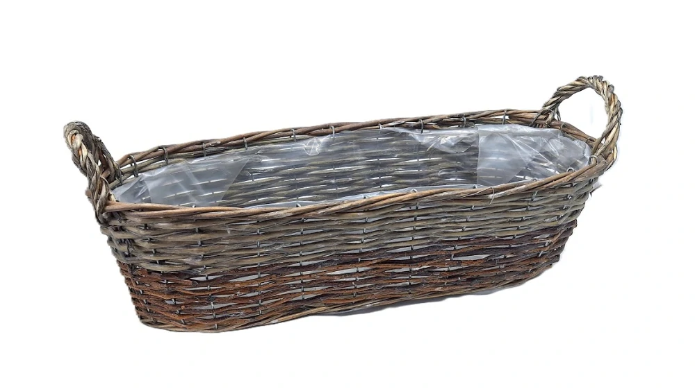 Truhlík 50 cm ovál vrba, přírodní