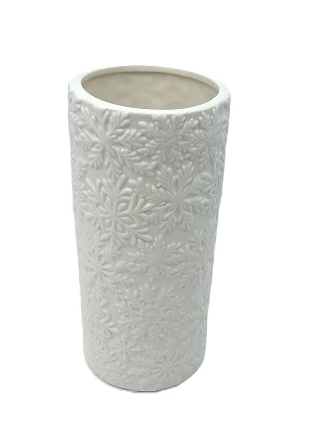 Váza 20x9,5 cm, vločky 3D