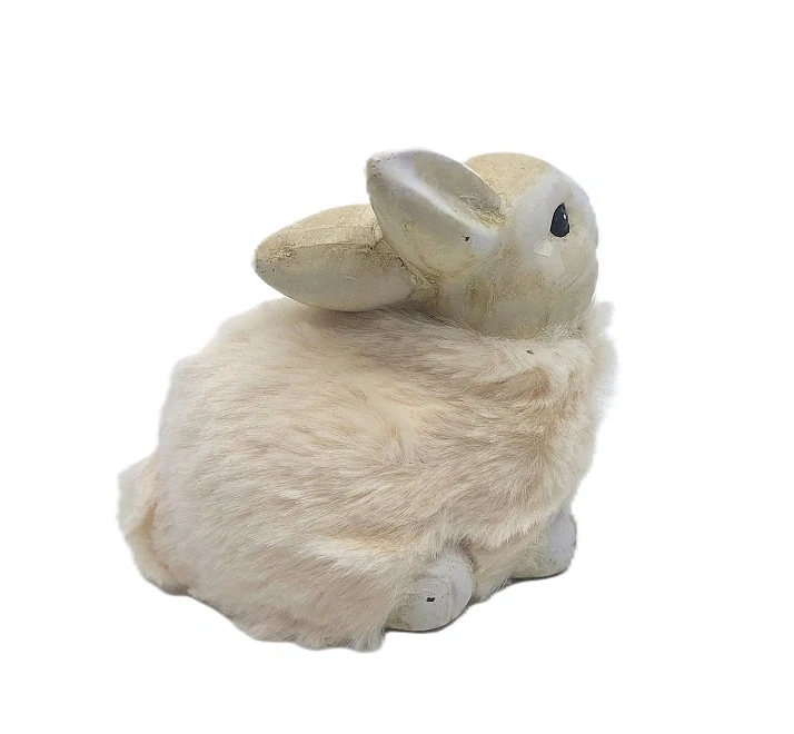 Zajíc 11 cm se srstí, bílá