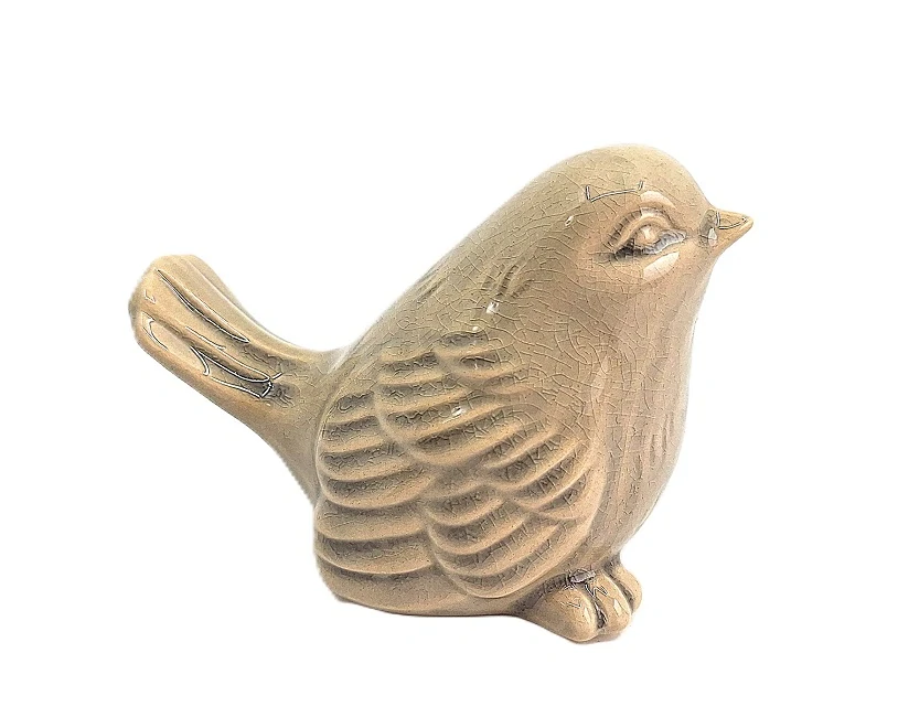 Ptáček Little Birds 13 cm latté (keramika)