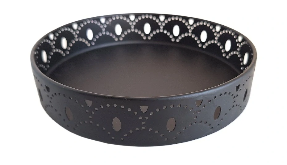 Podnos 15 cm krajka, černá