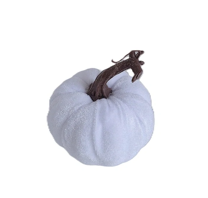 Dýně 12 cm samet, bílá