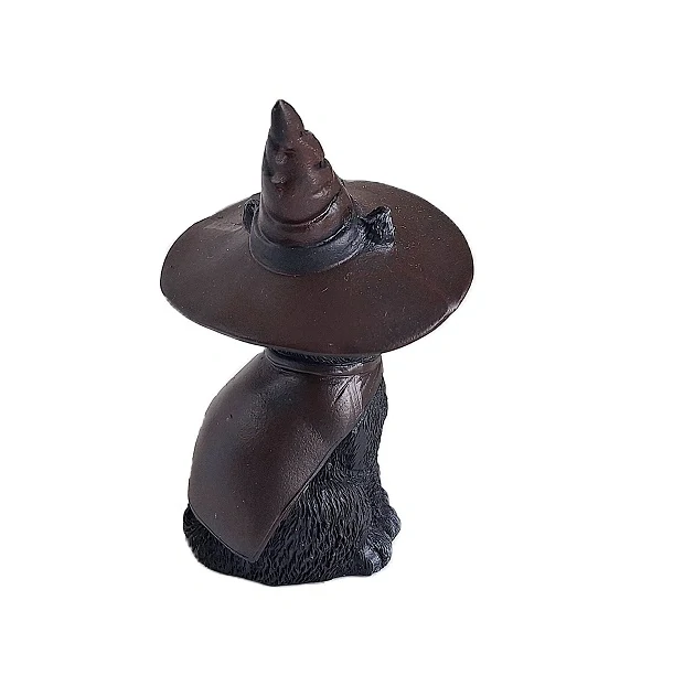 Kocour 12 cm s kloboukem, černý