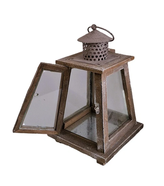 Lucerna 26 cm, patina hnědá