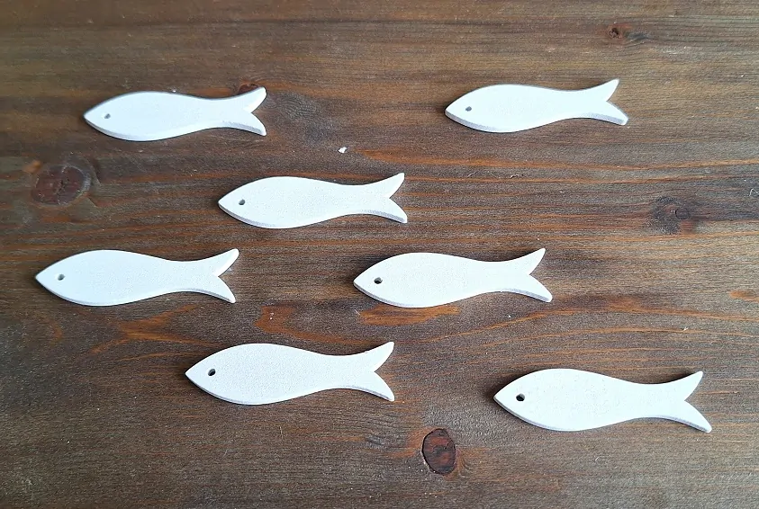 Rybky 5 cm bílá, 3 ks