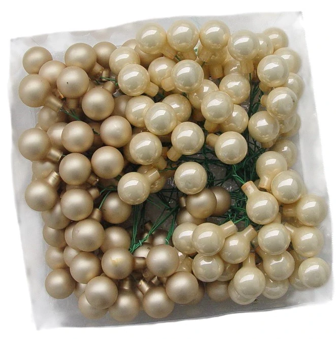 Koule 2 cm latté lesklá /matná, 12 ks