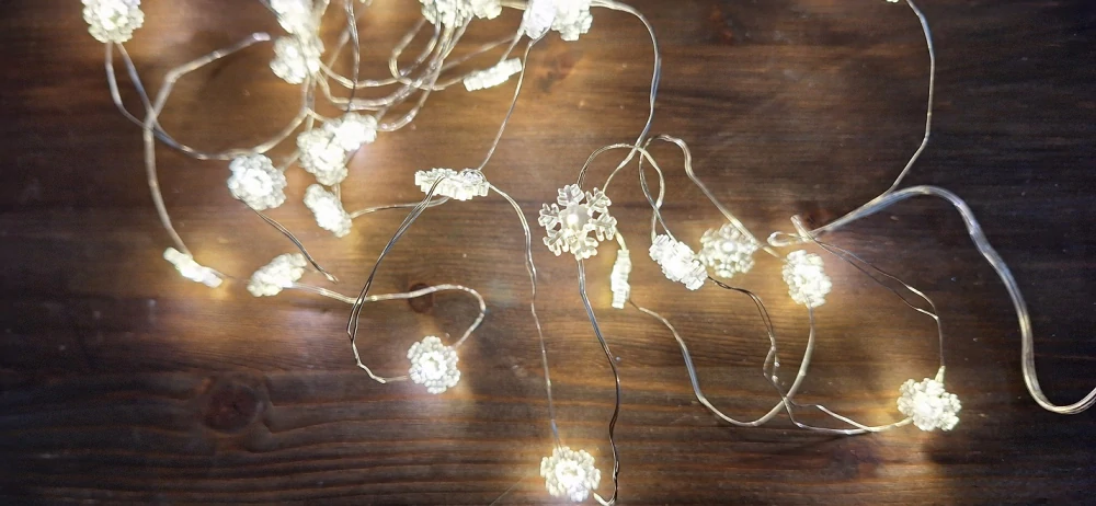 LED světelný řetěz 3,5 m (vločky S), 30 žároviček