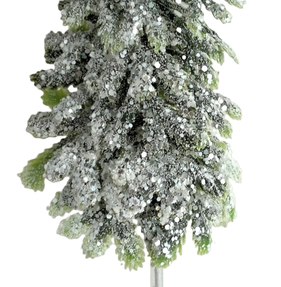 Stromek 13 cm zápich, zelená/sníh