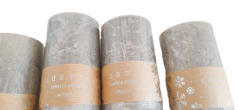 Svíčka 70x150 mm Rustic, zlatá