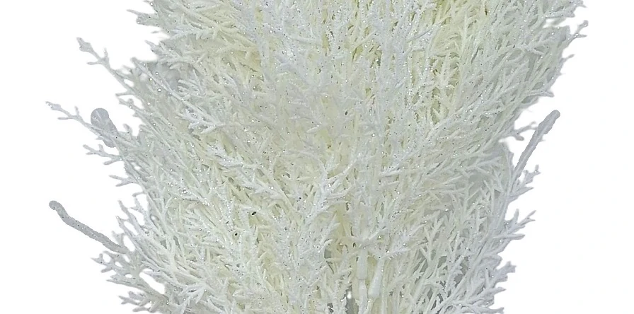 Cypřiš 55 cm, bílá brokát