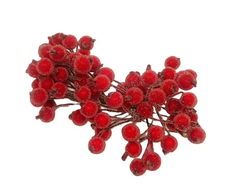 Bobule mrazivé 1,2 cm (červené), 20 ks