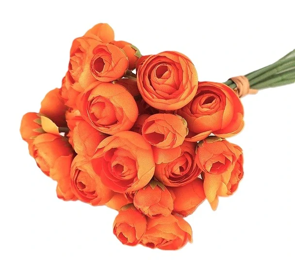 Ranunculus 30 cm, 9 ks oranžová (12A08)