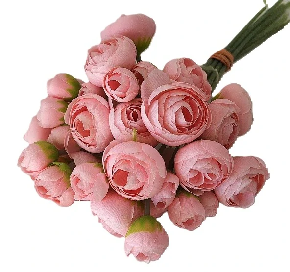 Ranunculus 30 cm, 9 ks růžová světlá (12A03)