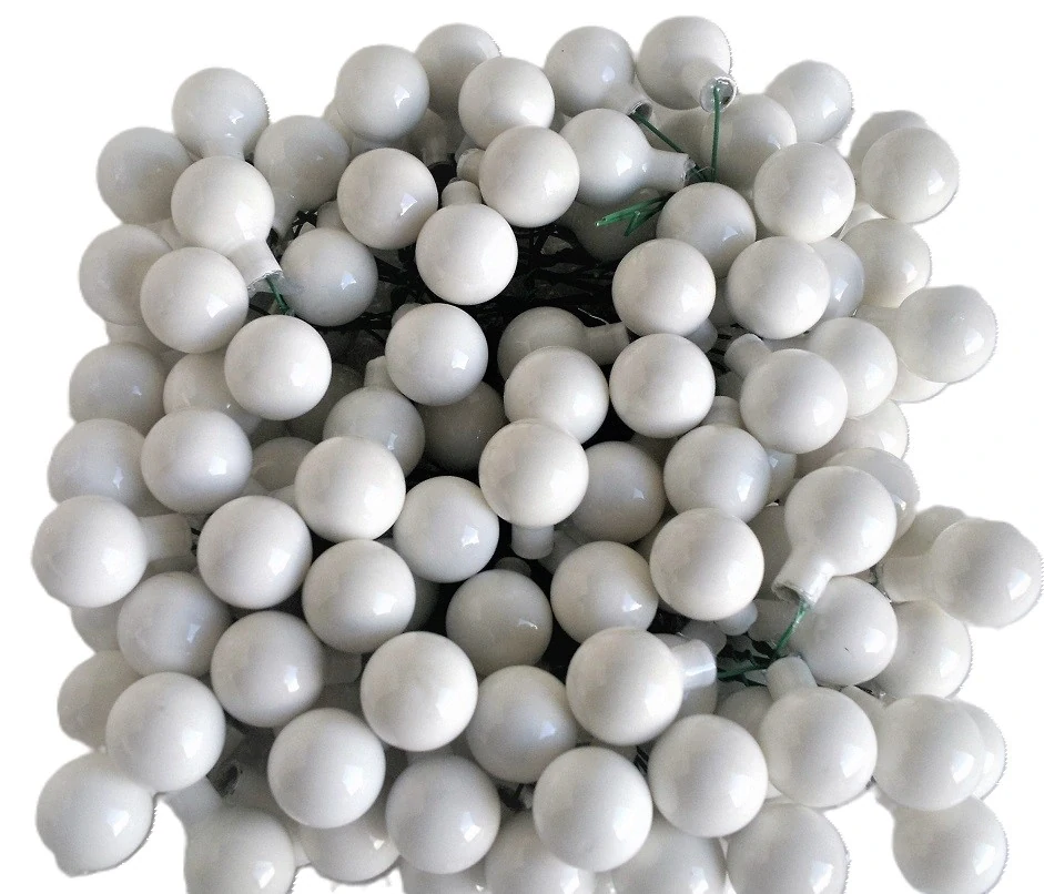 Koule 2 cm bílá lesklá, 12 ks