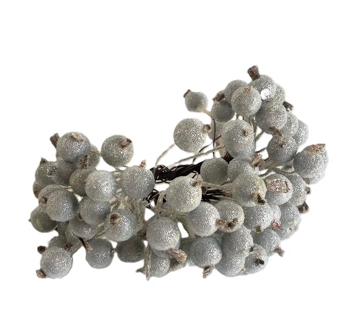 Bobule mrazivé 1,2 cm (stříbrná), 20 ks