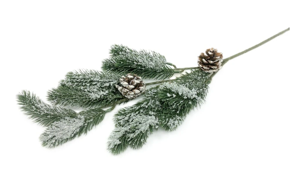 Chvojí 58 cm, smrk/šišky (sníh)