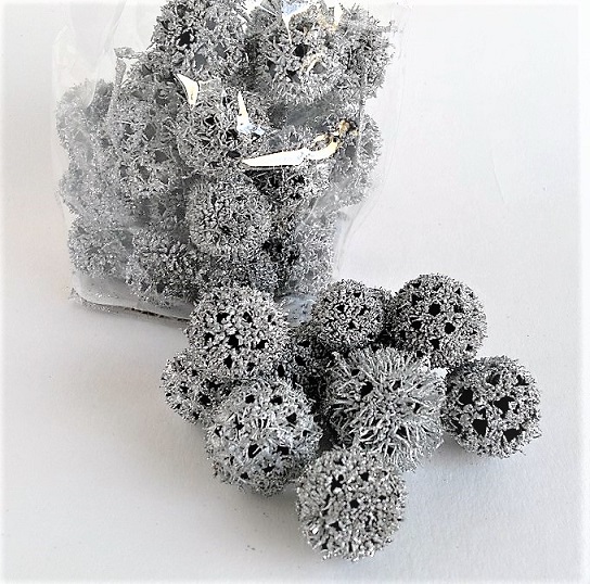 Kartoos plody stříbrná, 5 ks