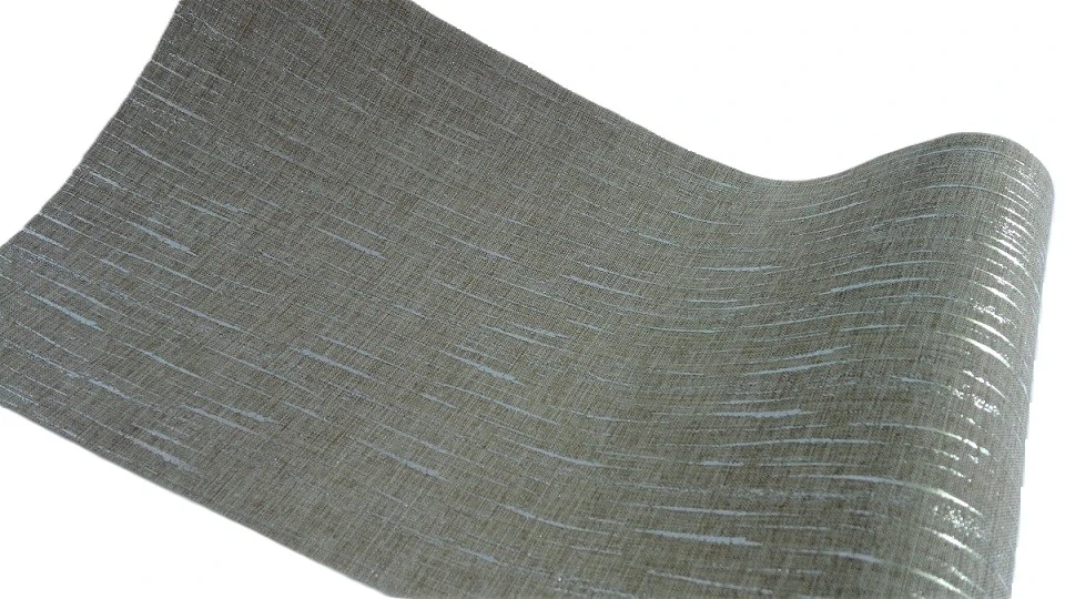 Běhoun 24 cm x 1 m, linky stříbrná (natural)